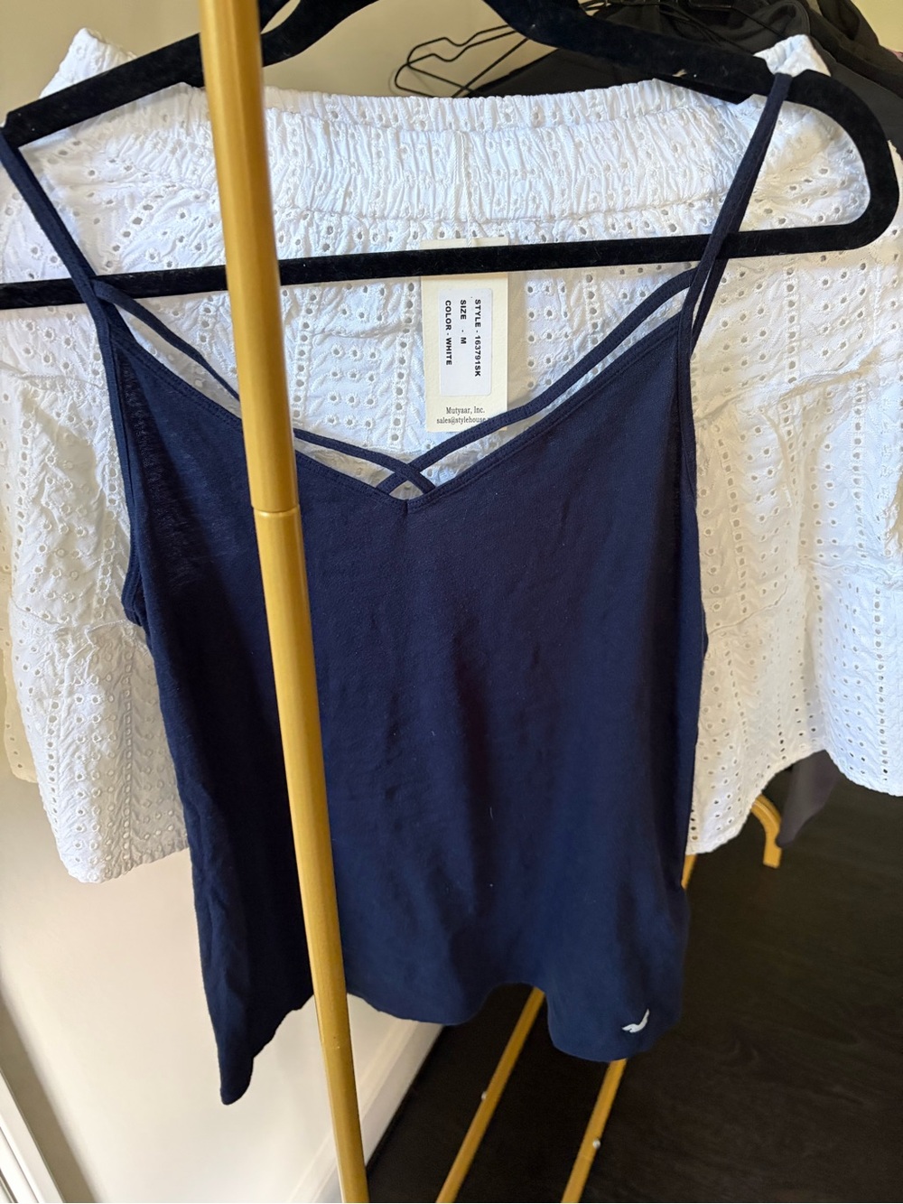 Navy V-Neck Camisole Tank Top - Hollister